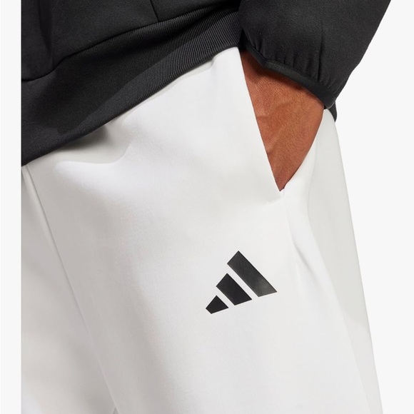 Adidas Mens Future Icon Small Logo Pants size Large White with black logo - Picture 4 of 11